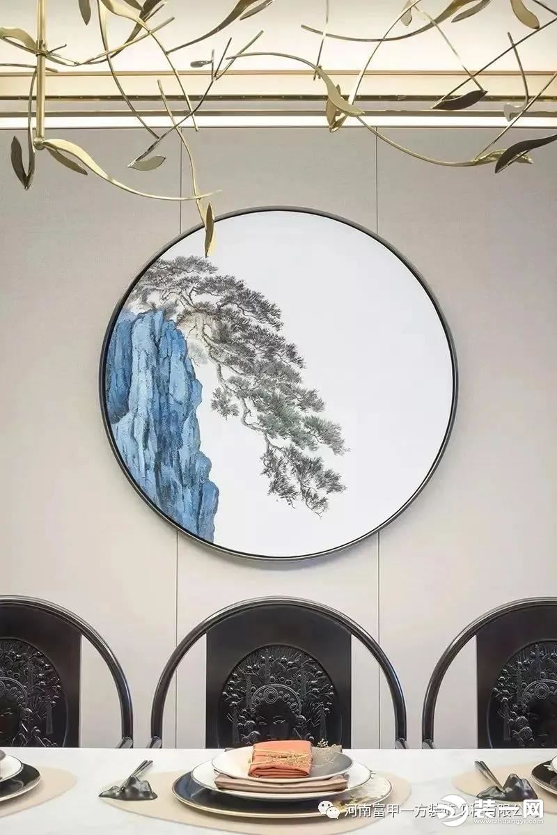 郑州富甲一方装饰新中式装修案例图
