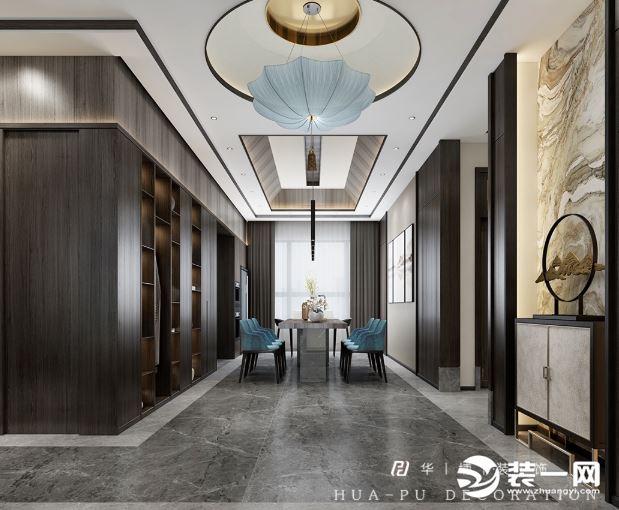 新中式餐厅装修效果图