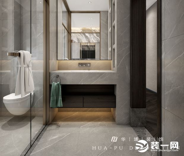 新中式卫生间装修效果图