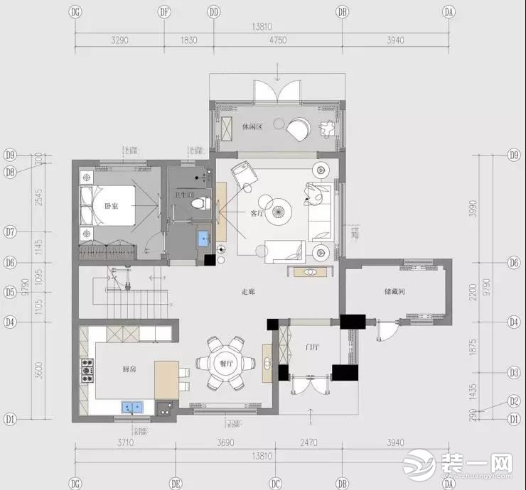 郑州碧桂园现代新中式风格260平米别墅装修案例 图片
