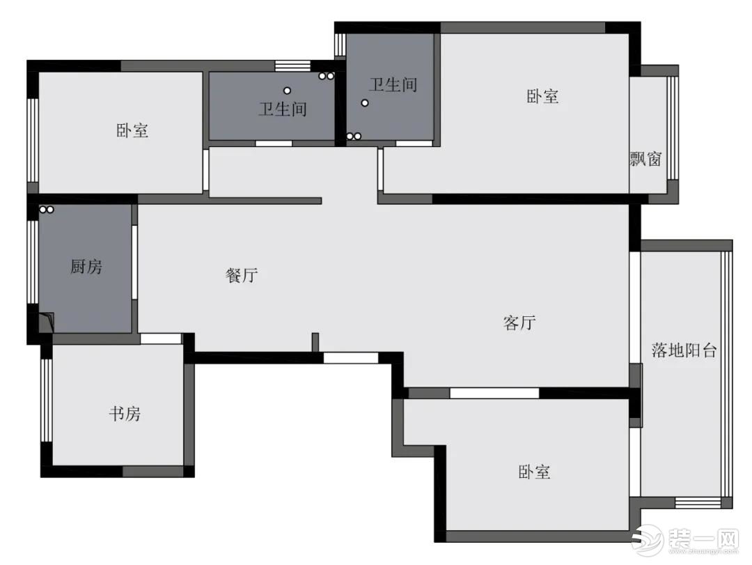 沪上名家郑州正弘府重点小区4组装修案例图