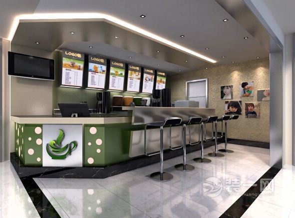 奶茶店装修效果图欣赏