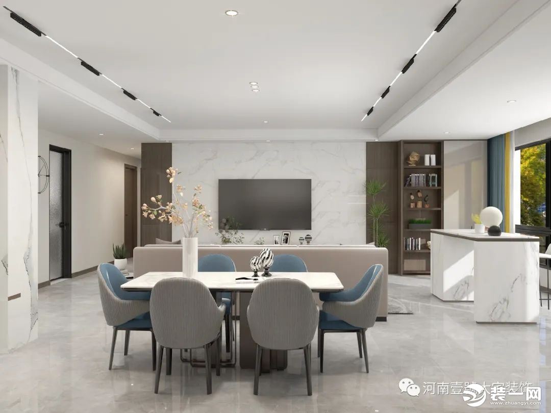 现代简约风格餐厅装修效果图