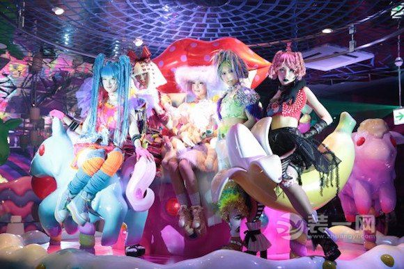 原宿风咖啡馆餐厅装修设计效果图
