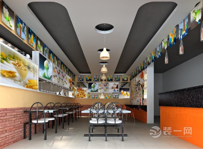 奶茶店装修效果图