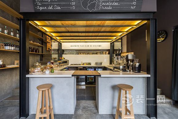 自行车店兼咖啡店装修效果图