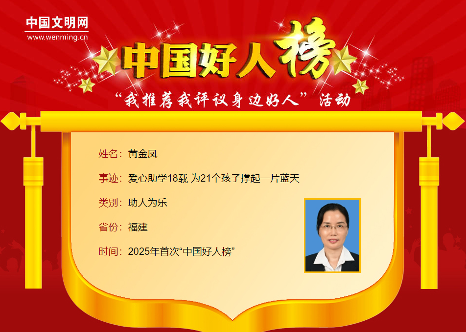 中国好人，福建7人！